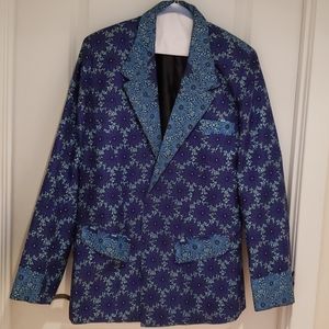 Trendy African Print Long Blazer